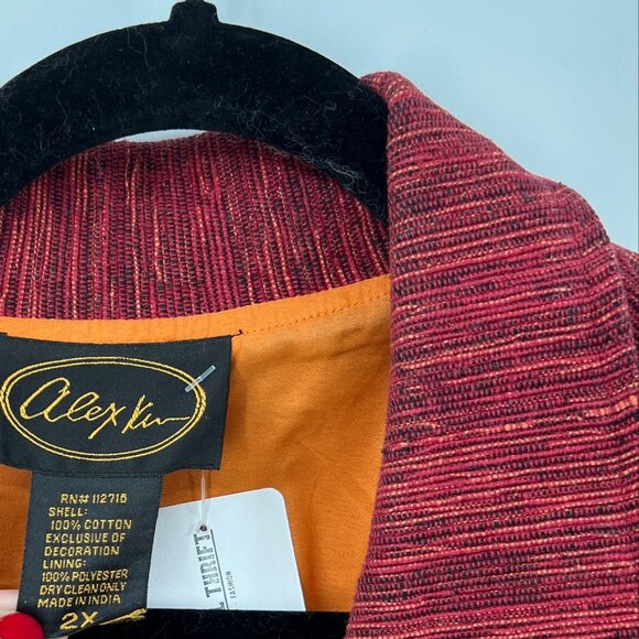 Alex Ku Tapestry Painted Floral Boxy Jacket - Picture 4 of 5